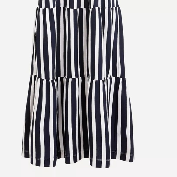 J.Crew Women's Tiered Tank Midi Dress in Navy Stripe Size S - Picture 8 of 11